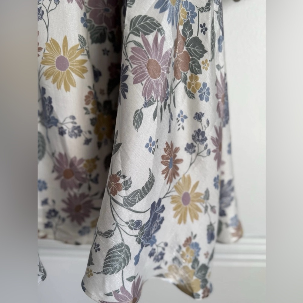 Storia Floral Puff Sleeve Mini Dress - Multicolor - Picture 7 of 11